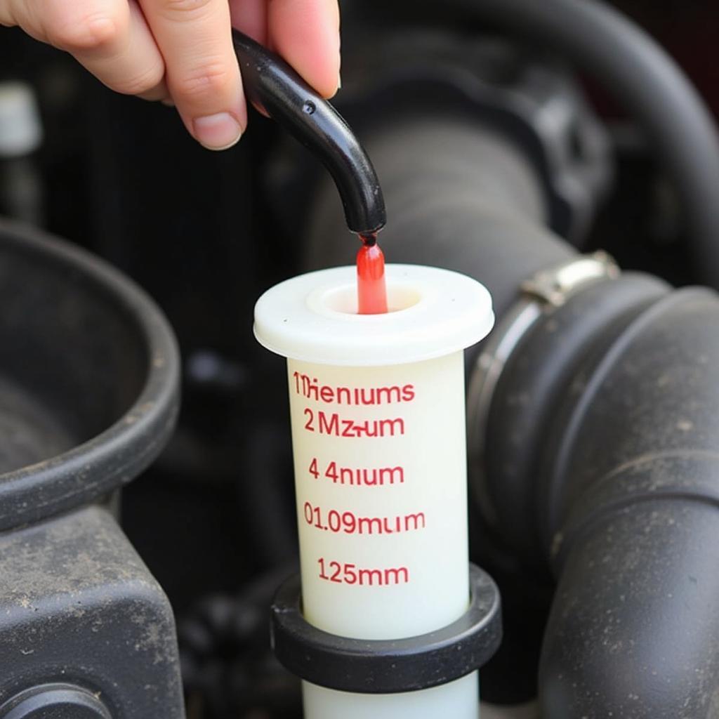 Checking the Brake Fluid Reservoir in a 2002 Chevy Silverado