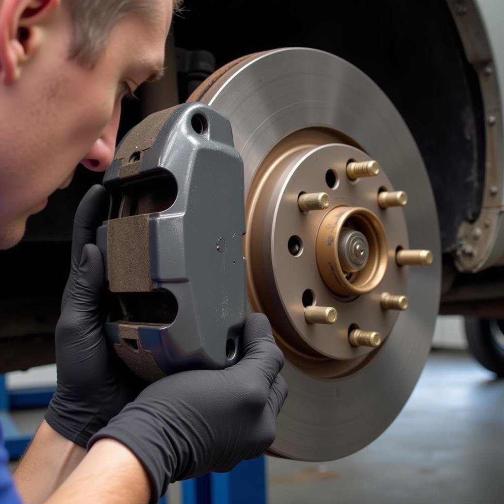 Inspecting Brake Pads on a 2003 Toyota 4Runner