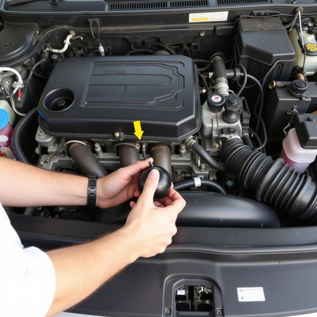 Brake Fluid Reservoir in a 2003 VW Jetta