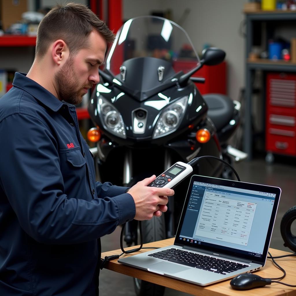 Performing remote diagnostics on a 2005 BMW K1200S