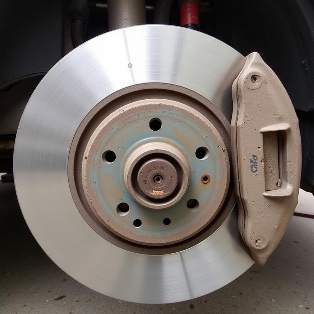 Inspecting Brake Pads on a 2005 Buick Century