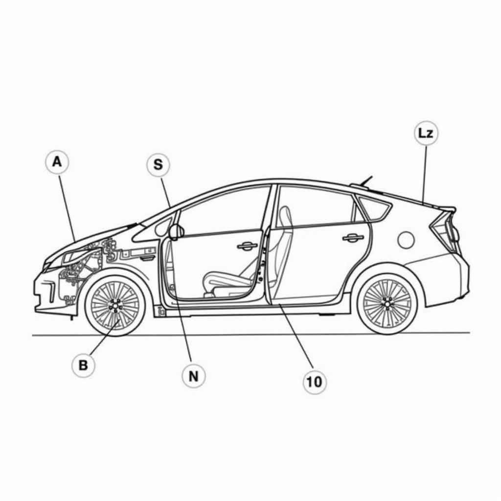 Components of the 2008 Prius ABS system