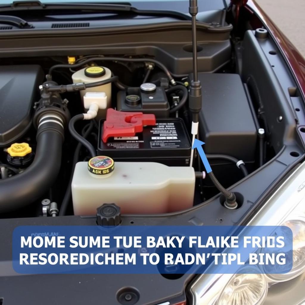 Checking the brake fluid reservoir in a 2009 Nissan Altima