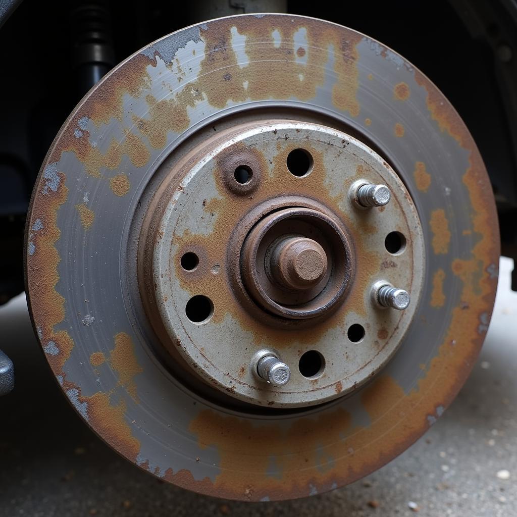 Worn Brake Pads on a 2011 Audi A4