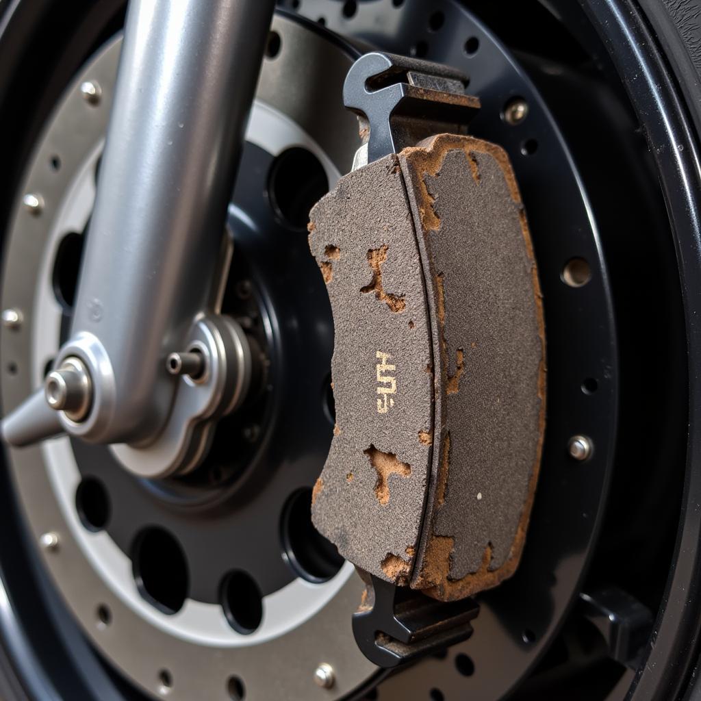 Worn brake pads on a 2011 BMW 328i xDrive