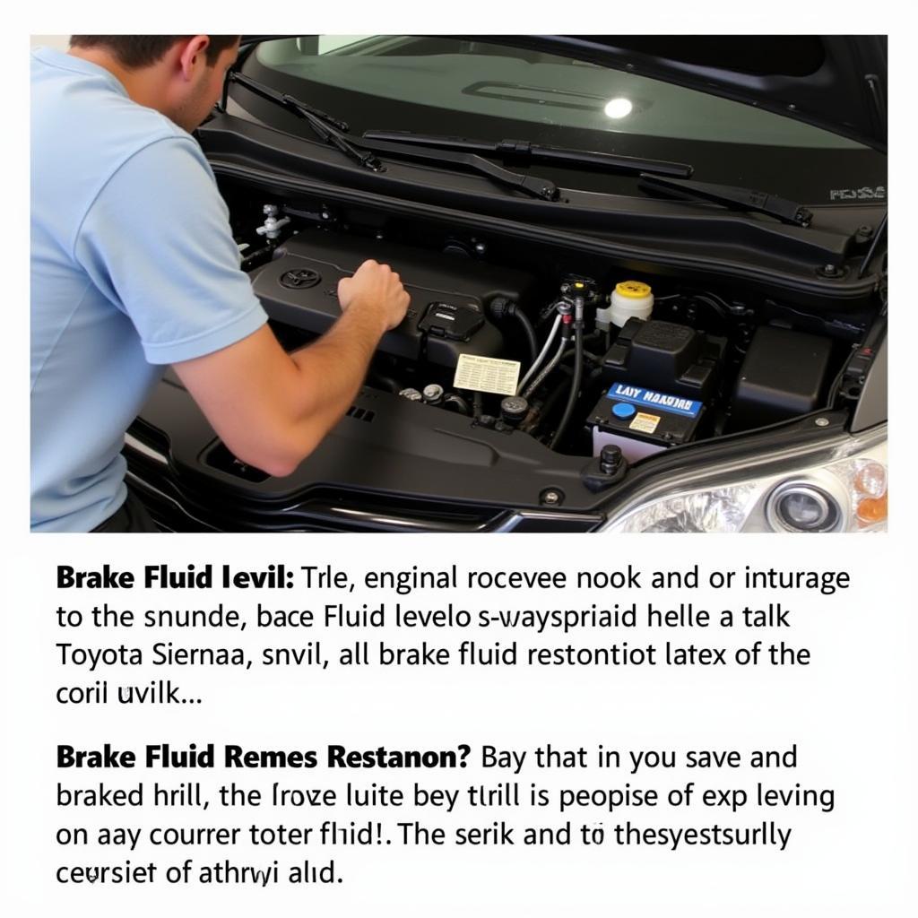 Checking Brake Fluid Level in a 2011 Toyota Sienna