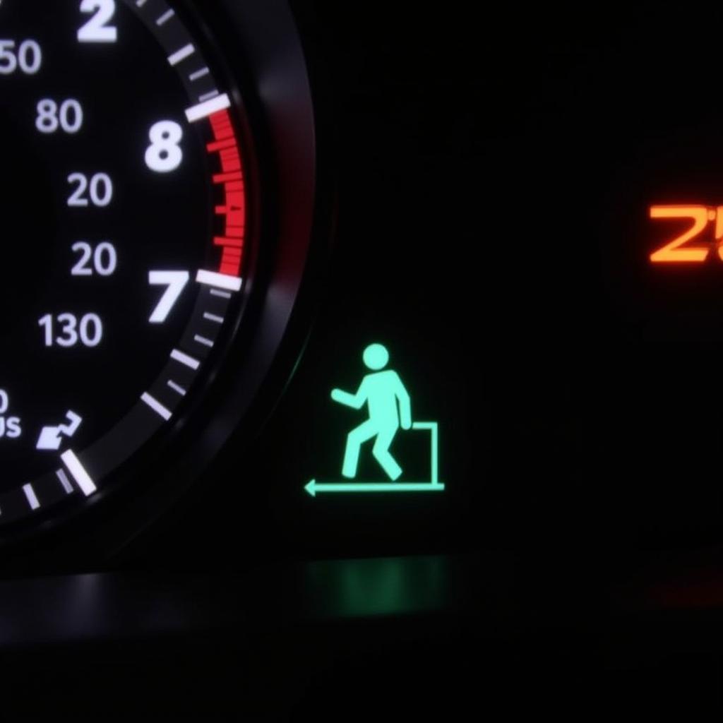 2014 Camry dashboard with illuminated seatbelt icon