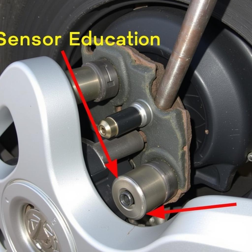 Location of ABS Sensor on a Car Wheel