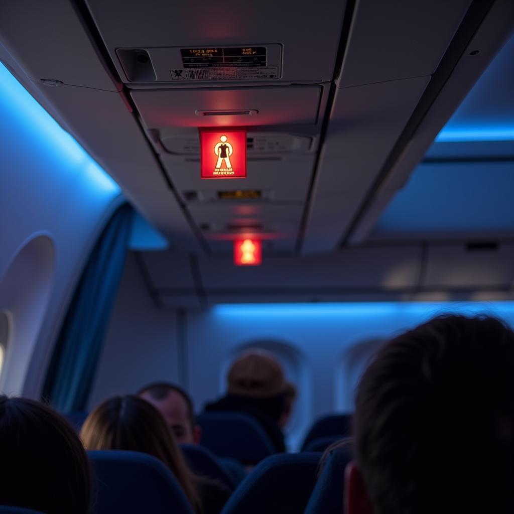 Airplane Seatbelt Sign Illuminated