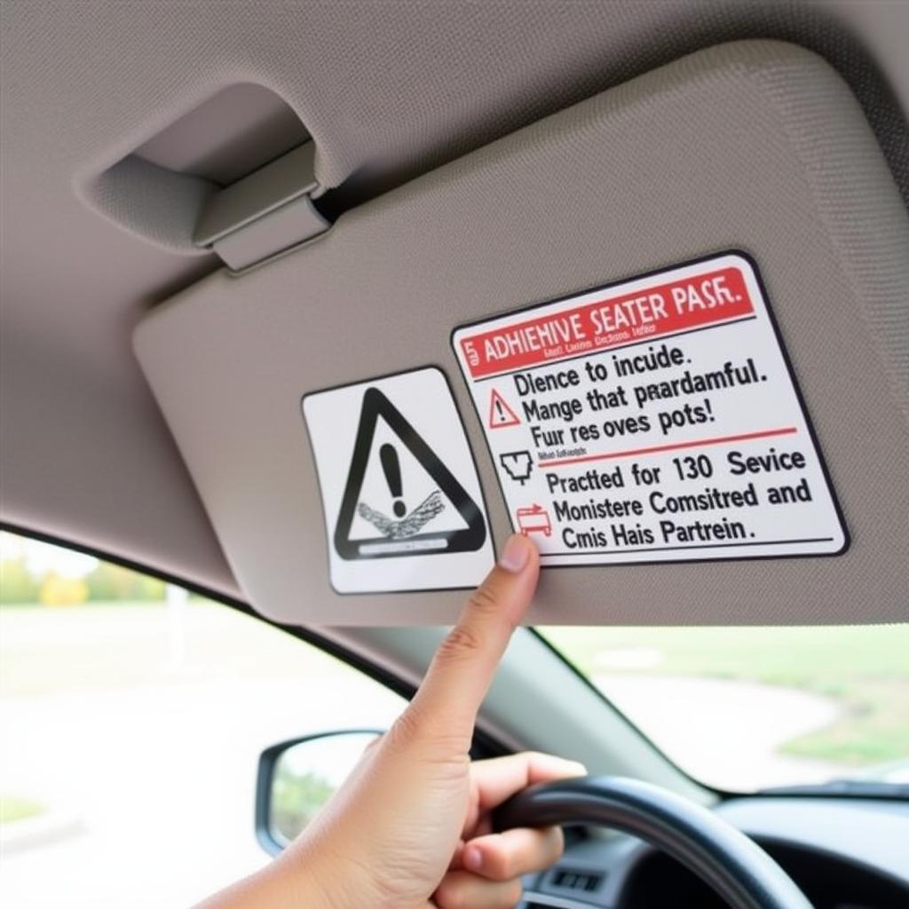 Applying Seatbelt Warning Label