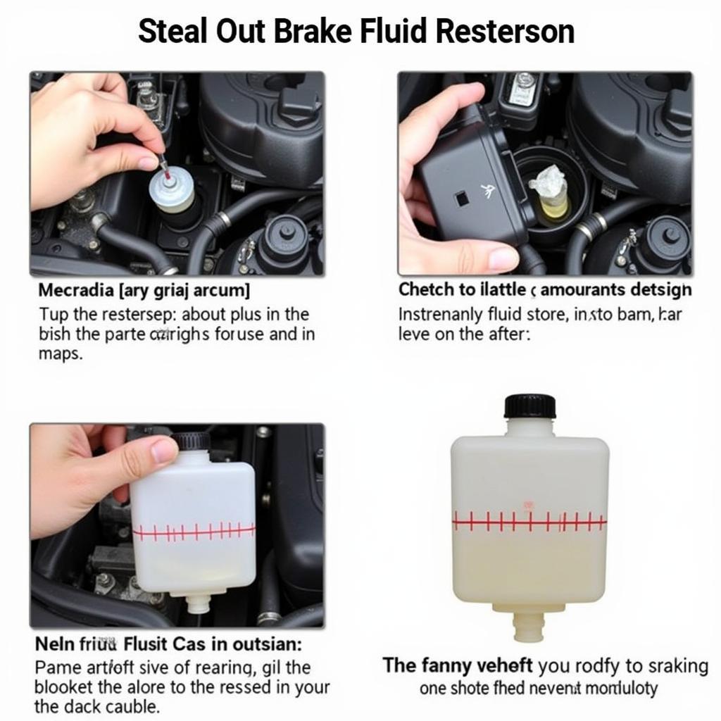 Checking the brake fluid level in an Audi A4