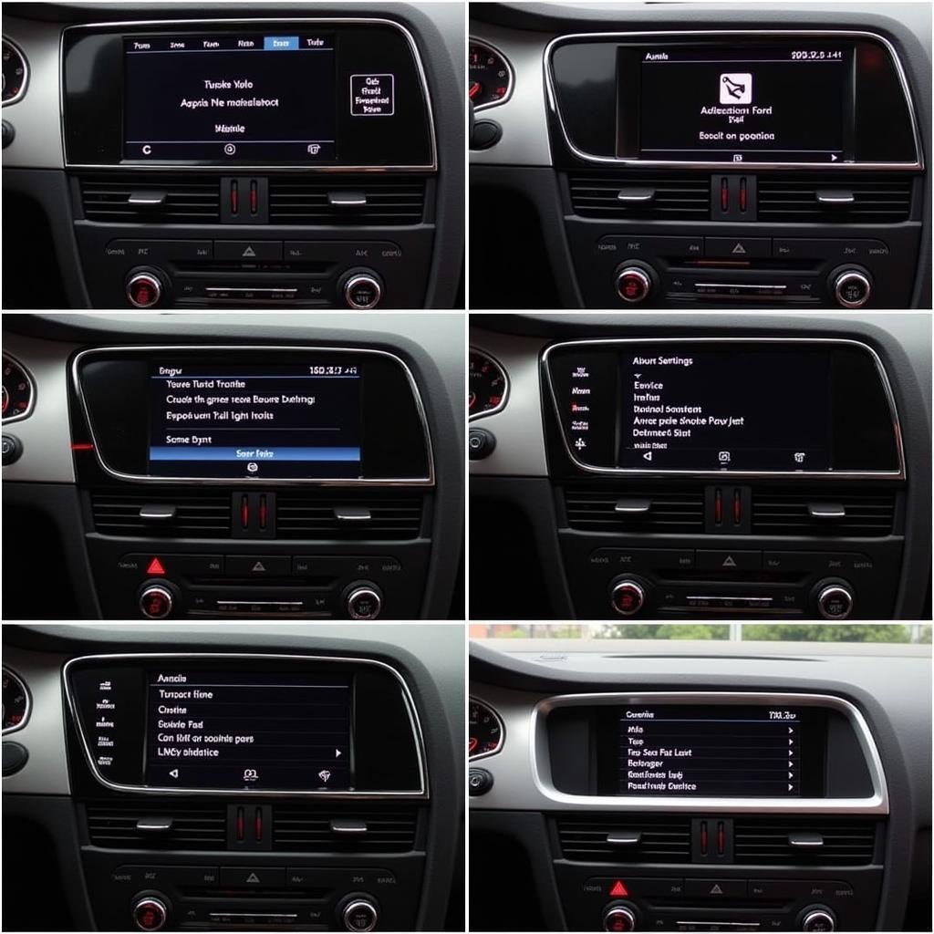 Navigation through the MMI Interface to Access the Brake Pad Reset Option