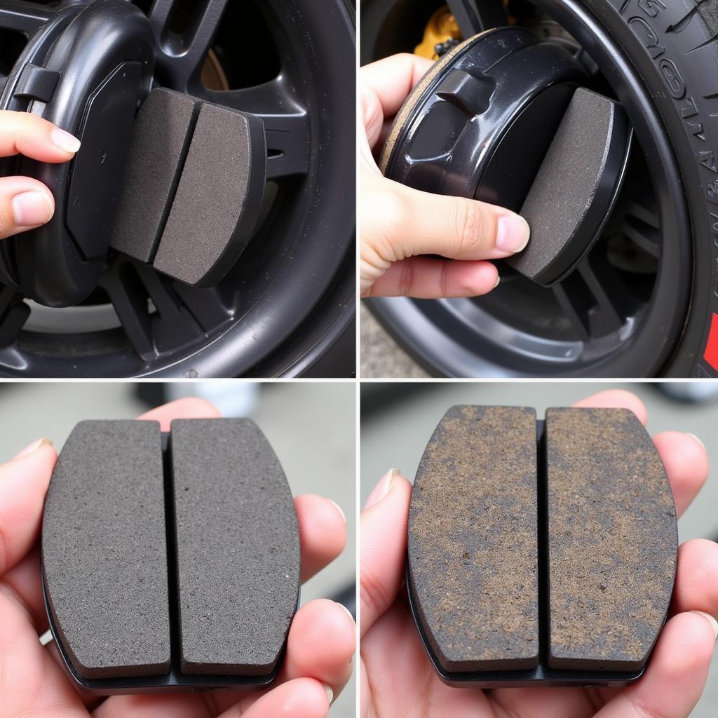 Inspecting Audi A6 Brake Pads