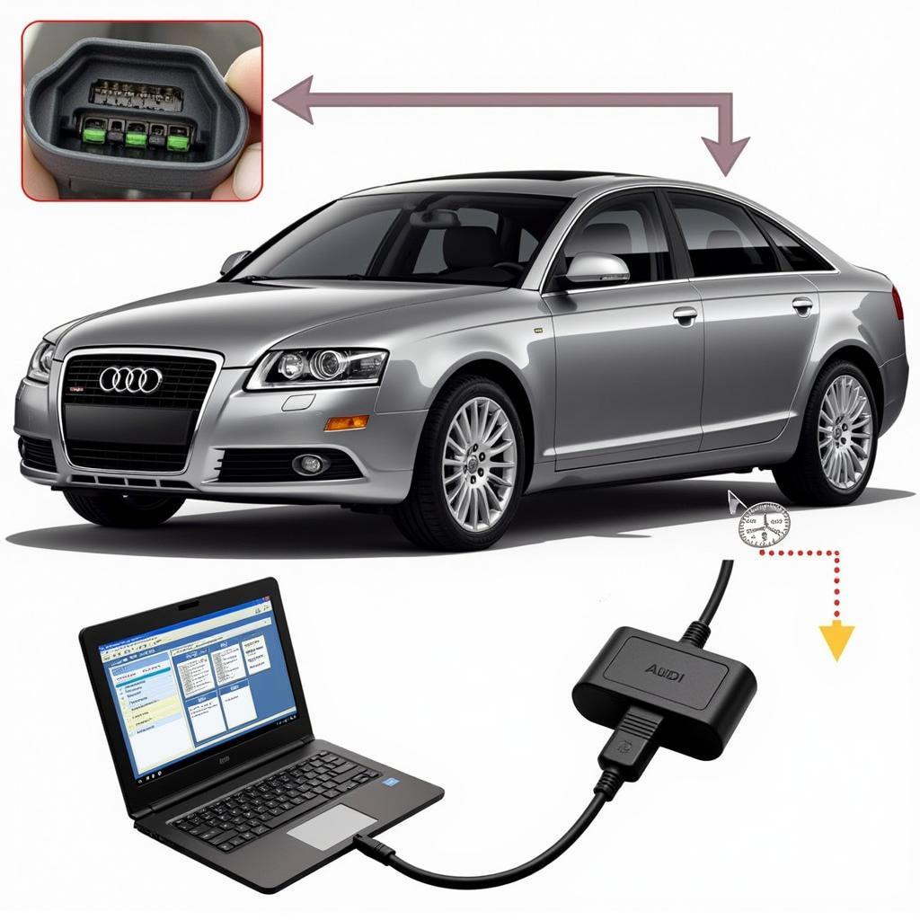 Remote Diagnostics on an Audi A6 - Connecting diagnostic software to the vehicle's OBD-II port