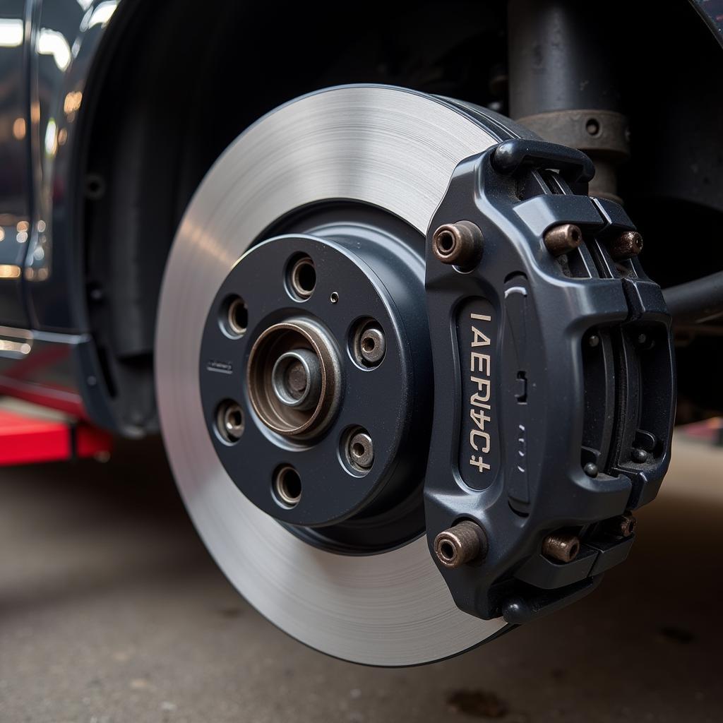 New Brake Pads Installed on Audi