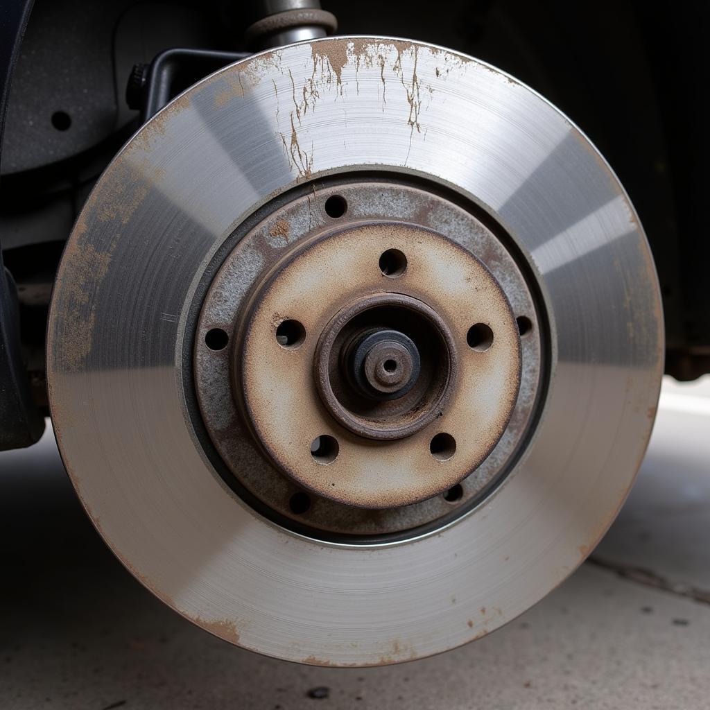 Damaged Audi Brake Rotor