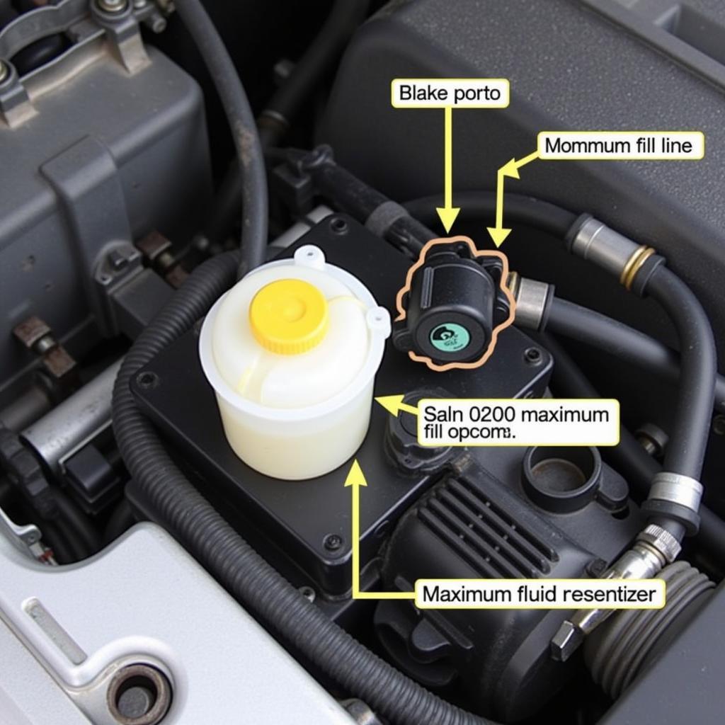 Checking the brake fluid reservoir on a 2000 BMW 323i