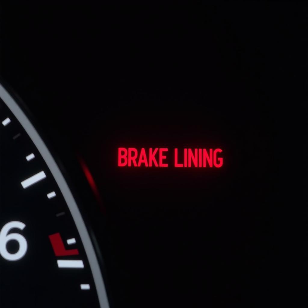 BMW 745i Dashboard with Brake Warning Light