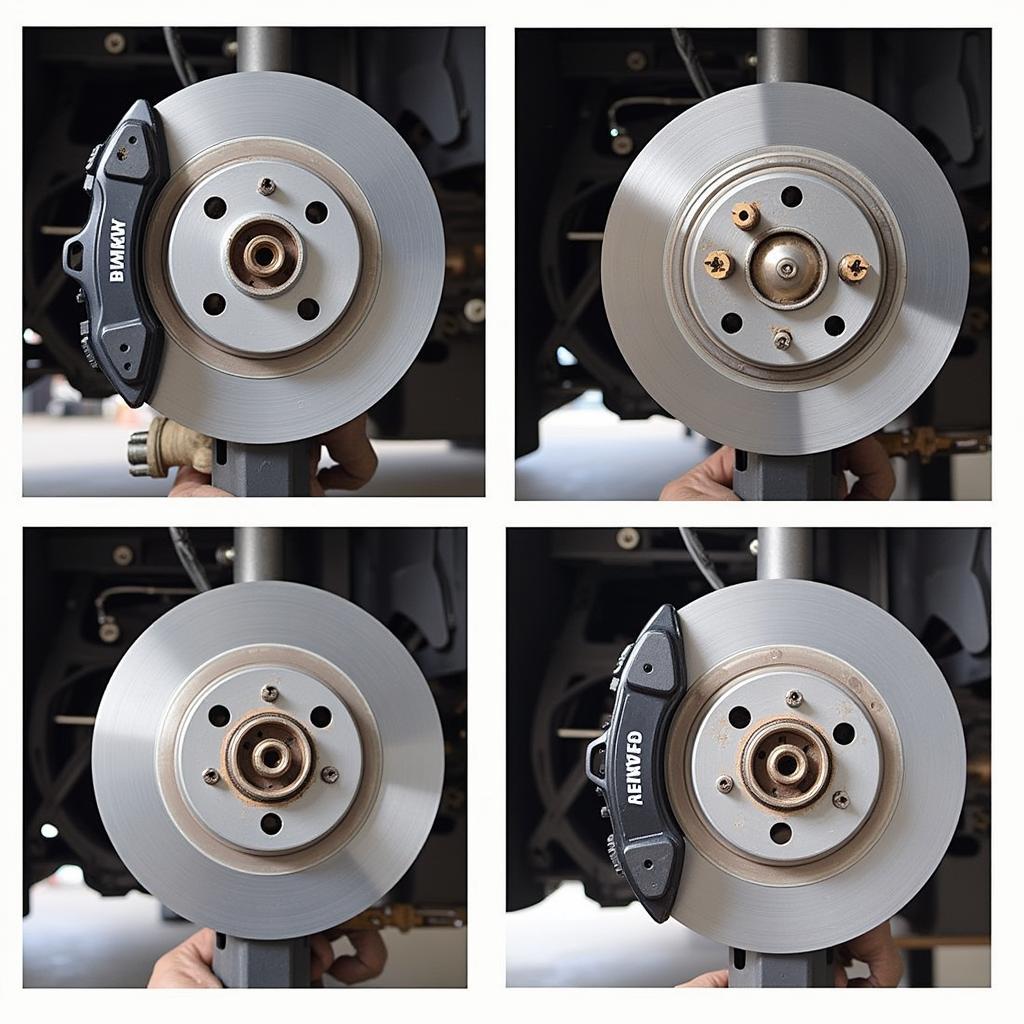 Inspecting BMW Brake Pads for Wear