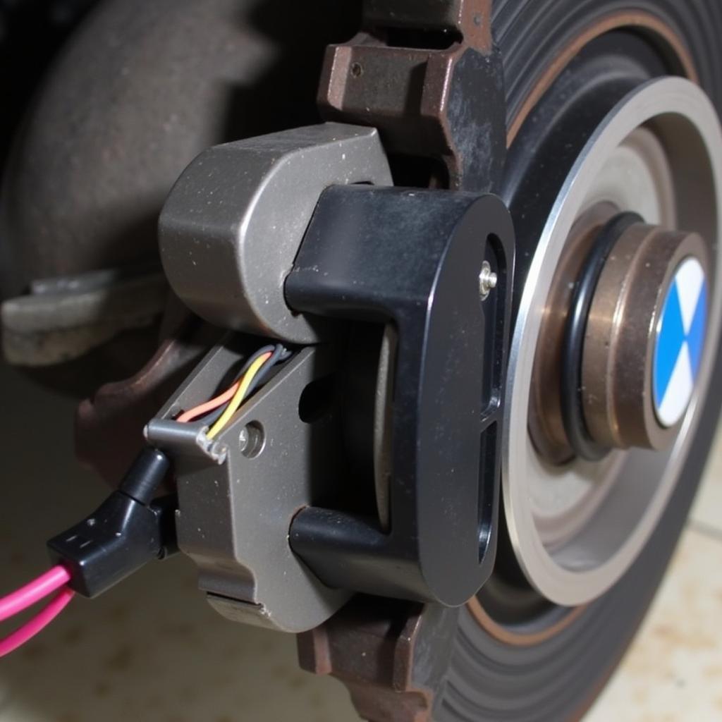 BMW Brake Pad Sensor Closeup