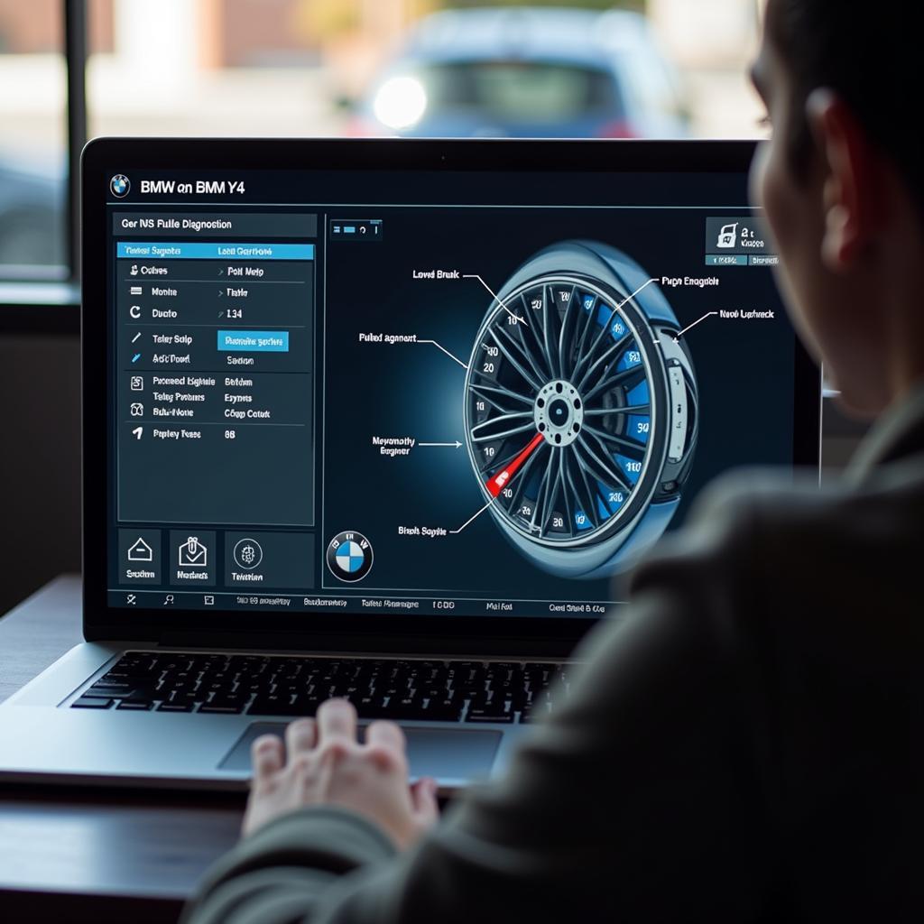 BMW diagnostic software on a laptop