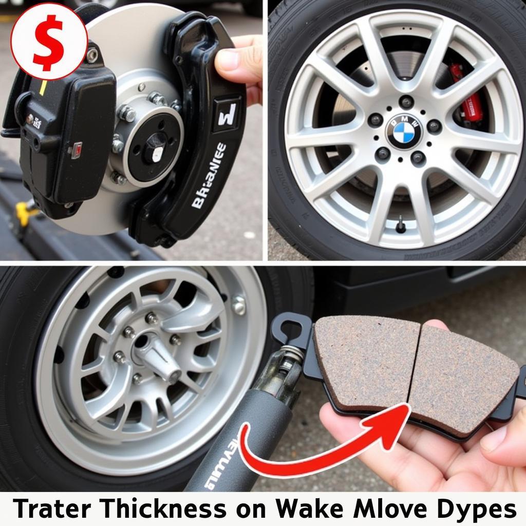 Inspecting BMW E46 Brake Pads for Wear