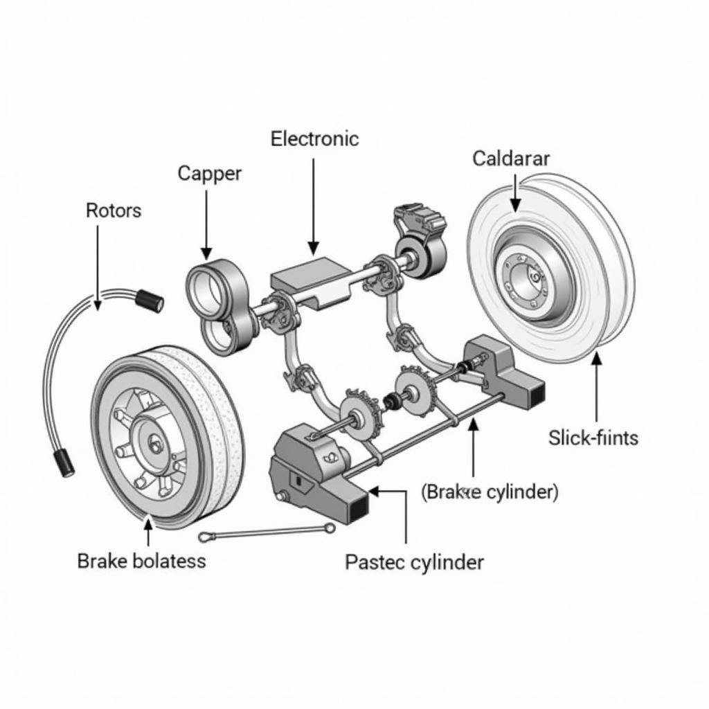 Components of a BMW E90 Brake System