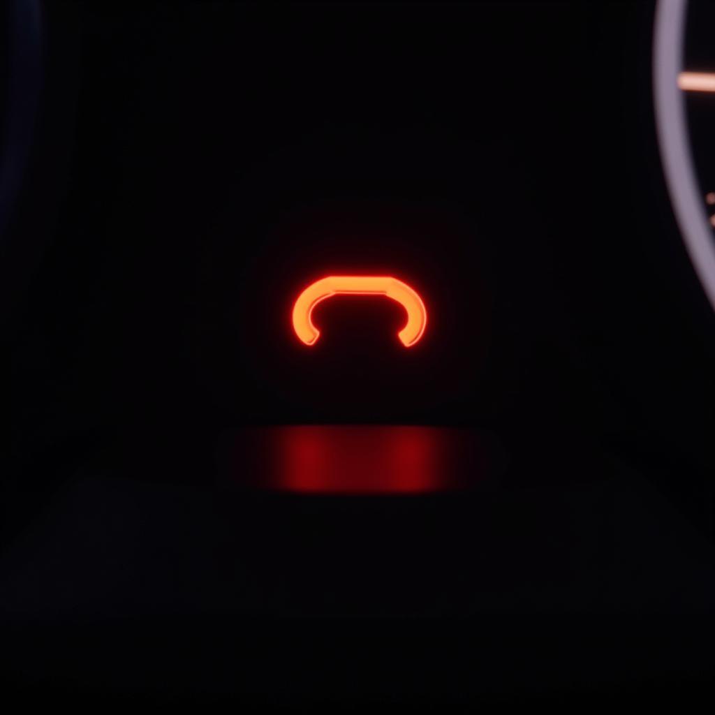 BMW F30 dashboard with brake pad warning light illuminated