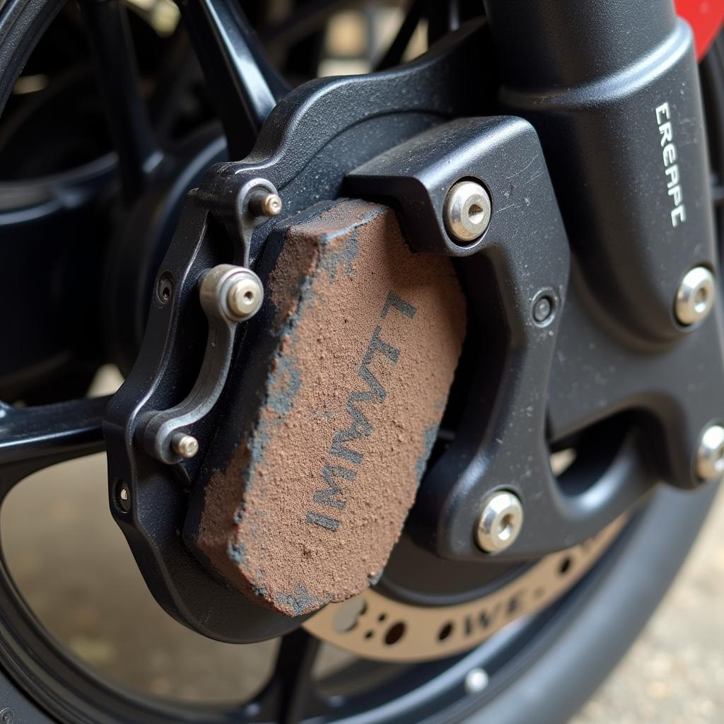 Inspecting Worn BMW Front Brake Pads