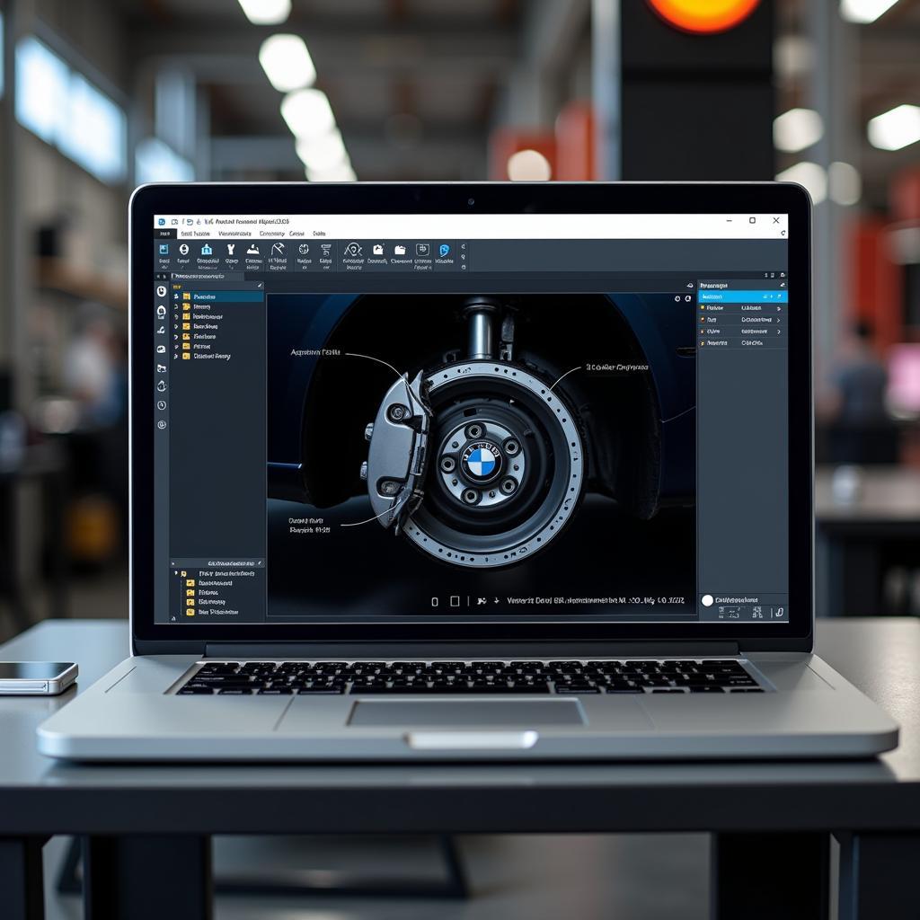 Remote Diagnostics of BMW 1 Series Braking System on Laptop