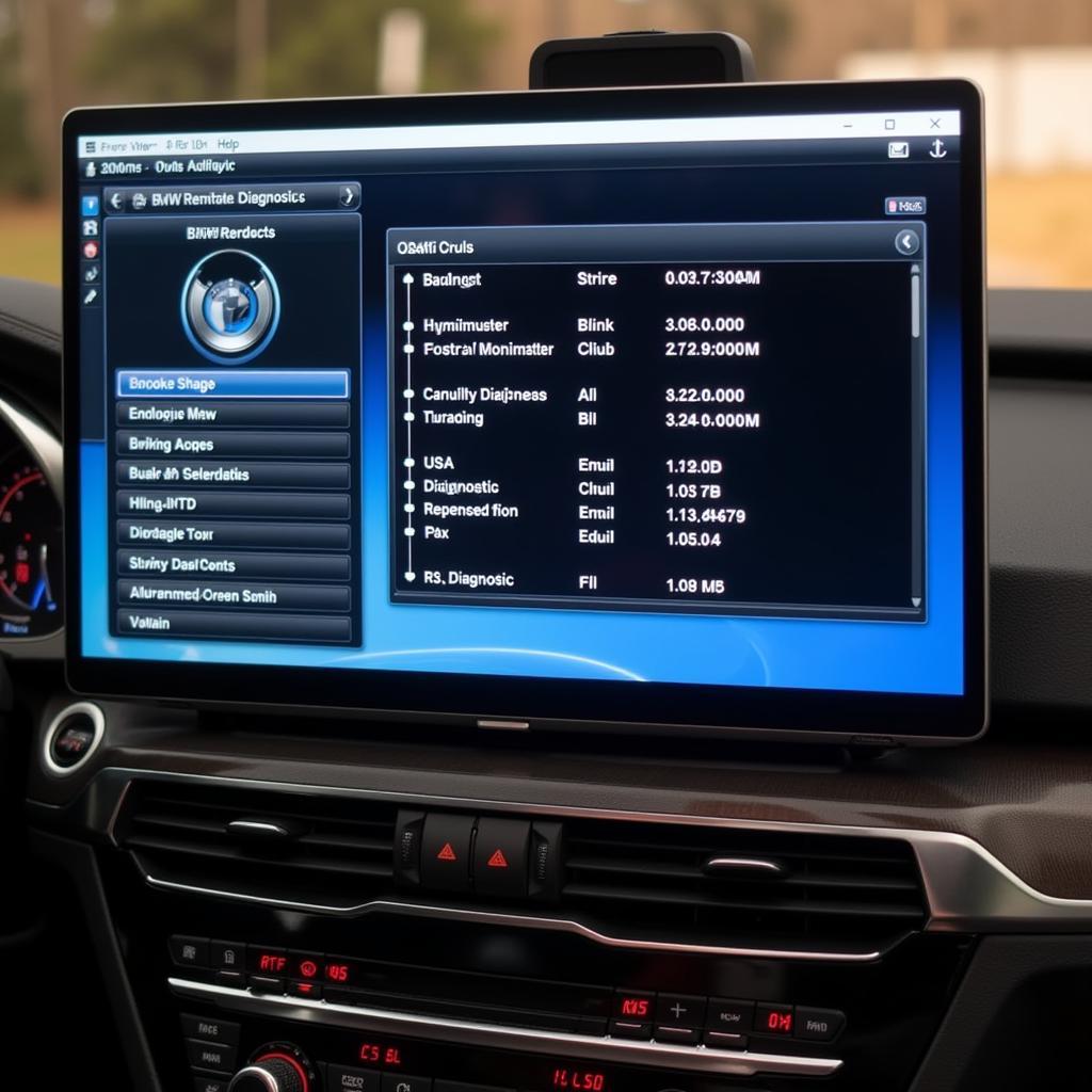 BMW Remote Diagnostics Software Interface