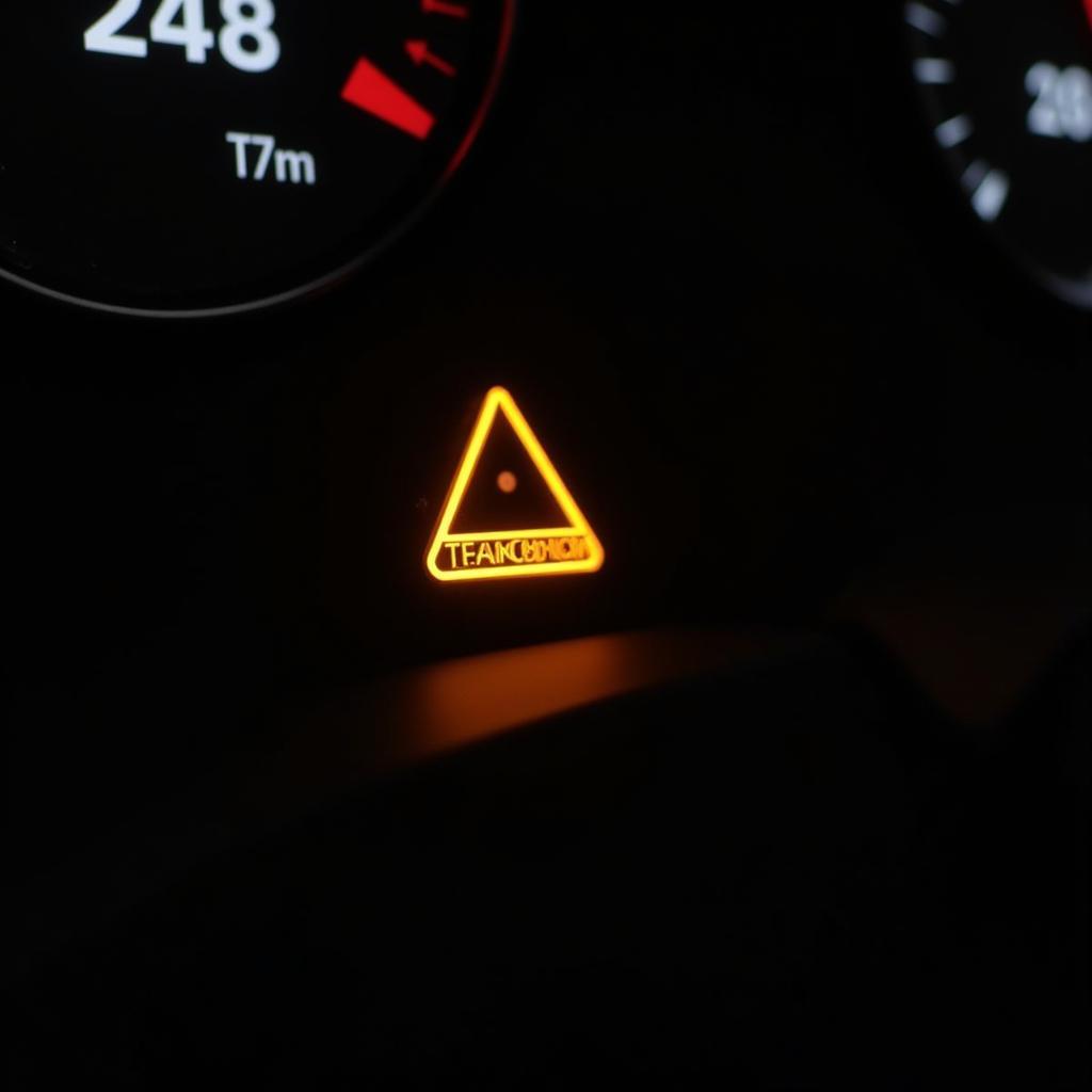 BMW dashboard displaying transmission warning light