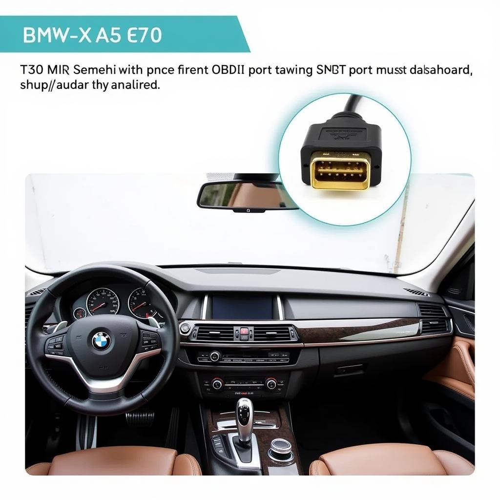 BMW X5 E70 OBD-II Port Location