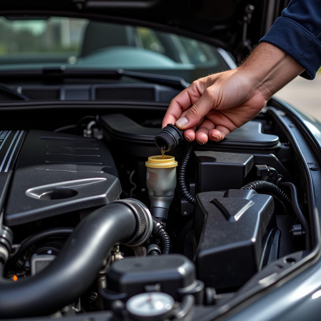 Checking the brake fluid level in a BMW Z4