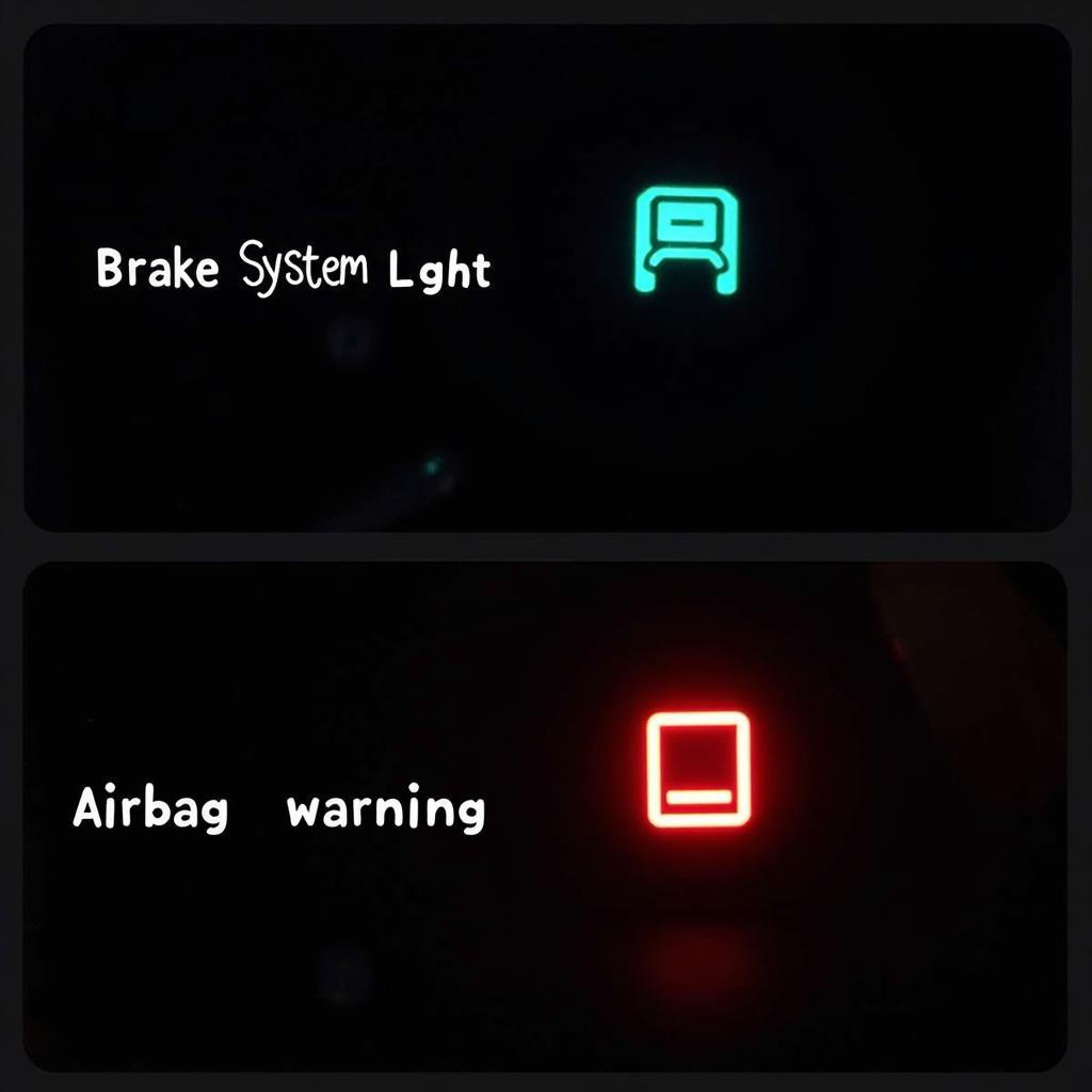 Brake and Airbag Warning Lights on Seat Ibiza Dashboard 