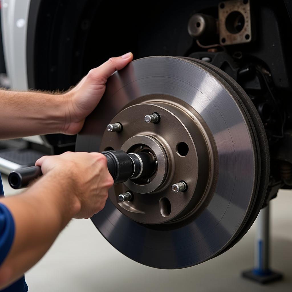  Removing the brake caliper bolts