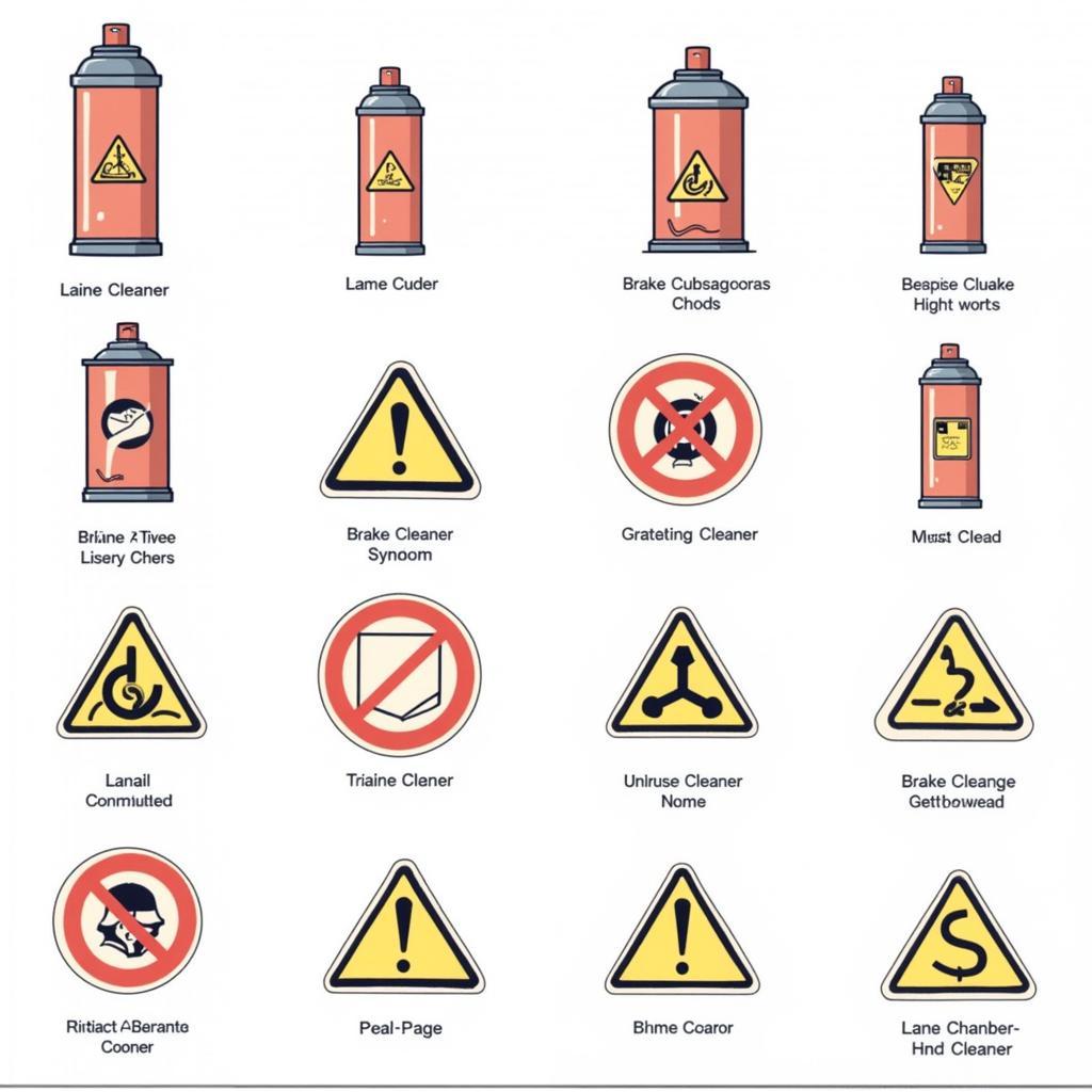 Brake Cleaner Warning Symbols