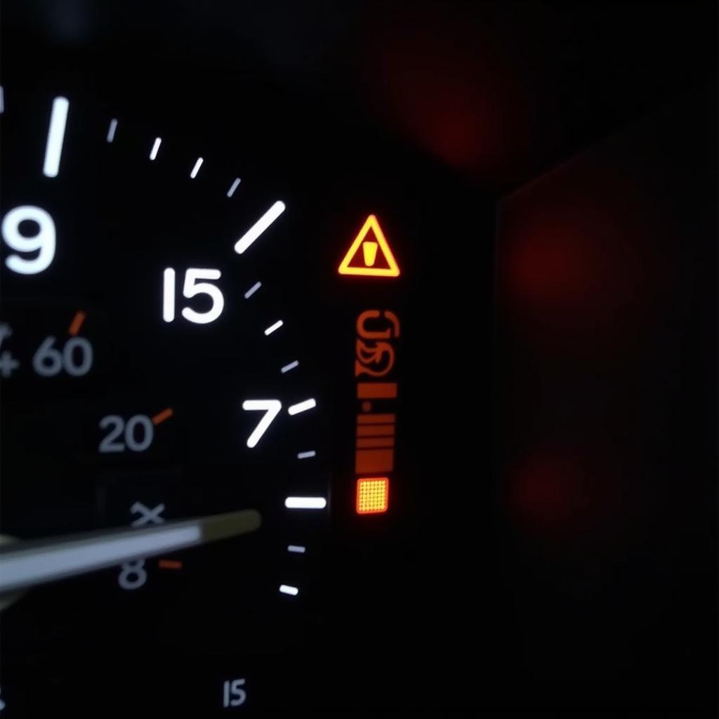 Mercedes Sprinter Dashboard with Brake Distribution Warning Light