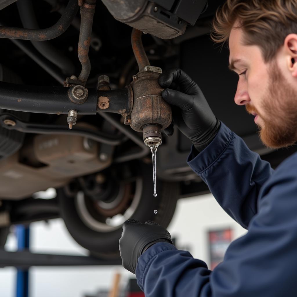 Brake fluid leak in a VW Polo