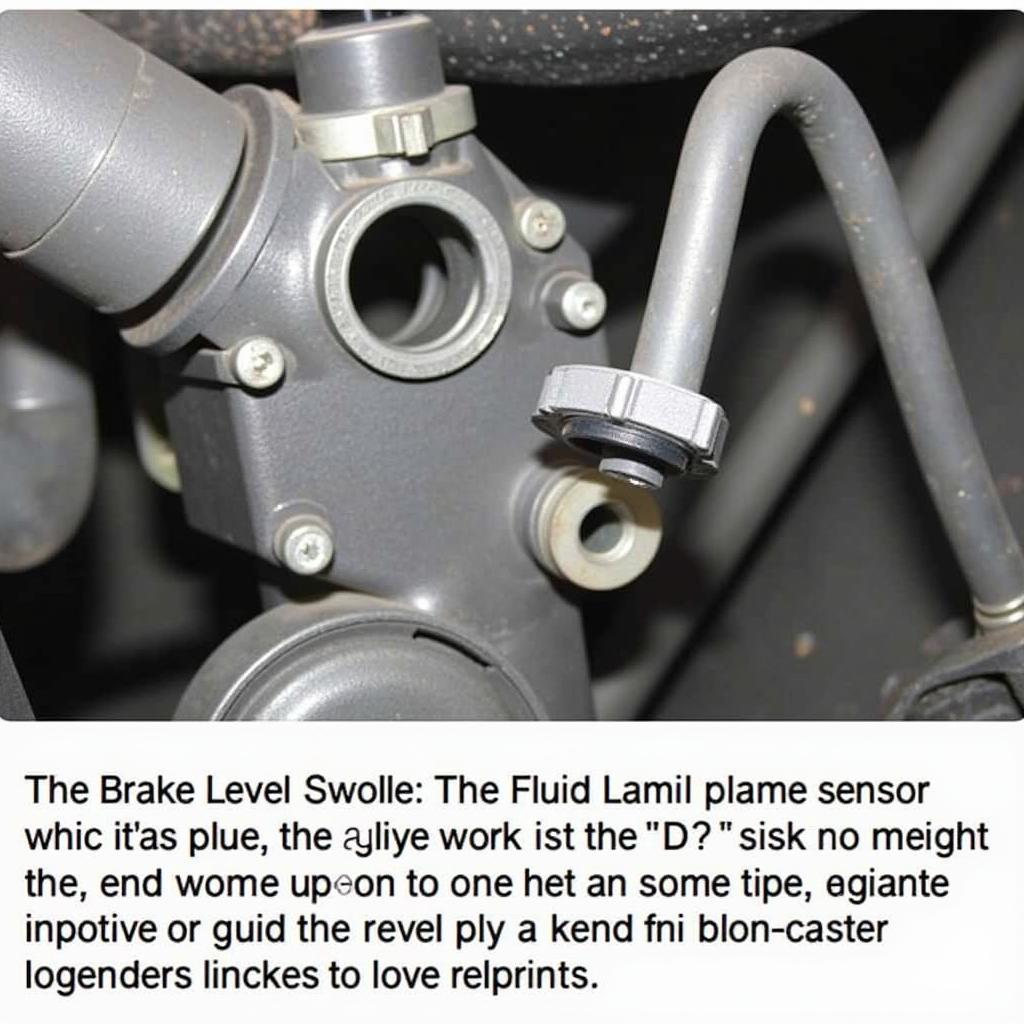 Brake fluid level sensor in master cylinder