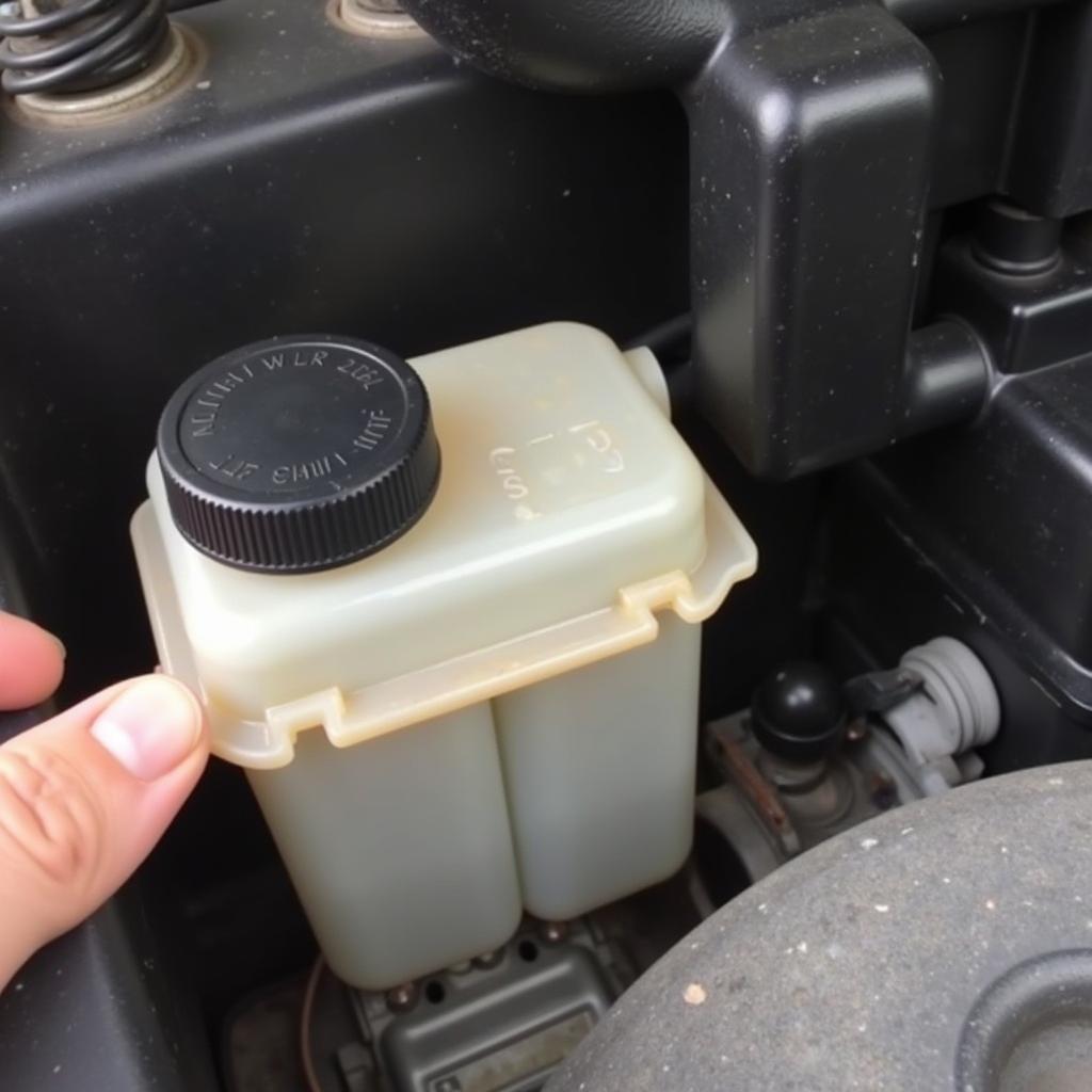 Checking Brake Fluid Reservoir in a 2002 Mazda Tribute