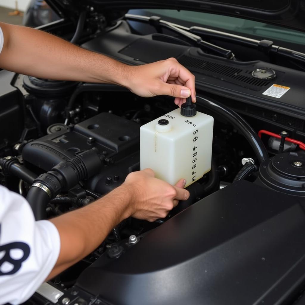 Checking Brake Fluid Level in Mustang