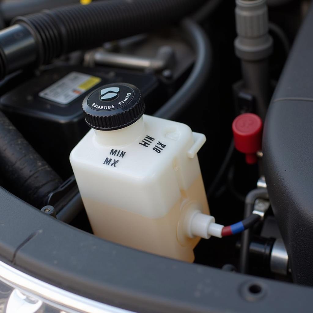 Brake fluid reservoir location on a Seat Alhambra