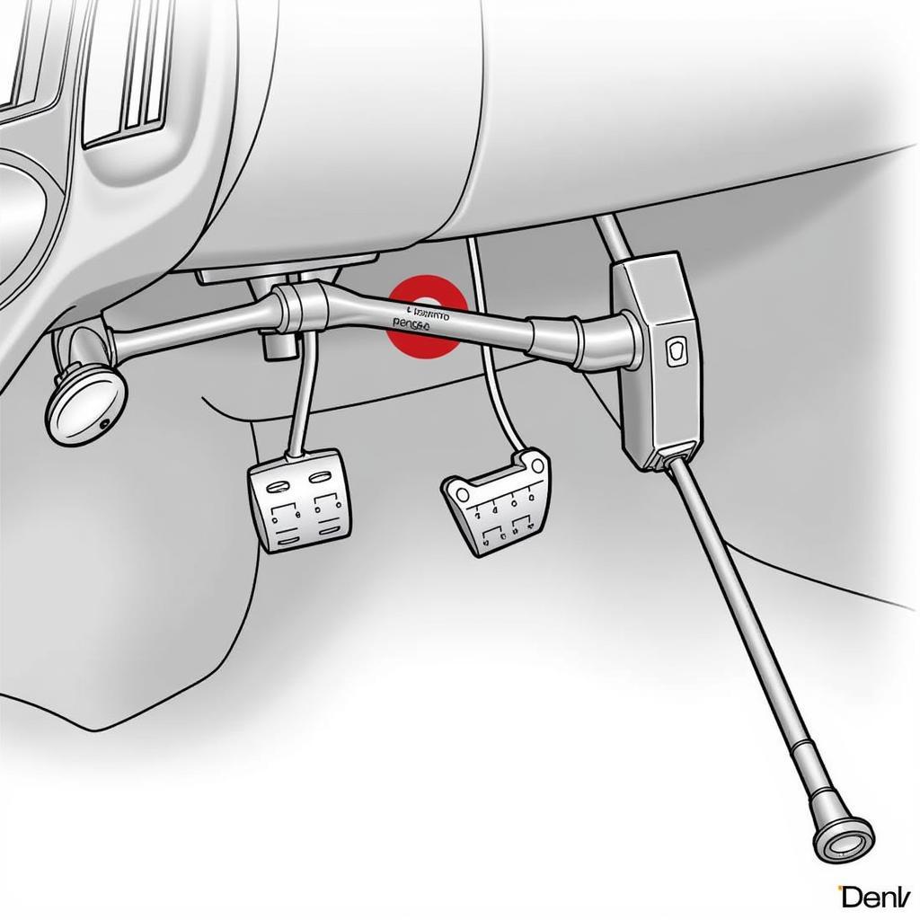 Location of a car's brake light switch