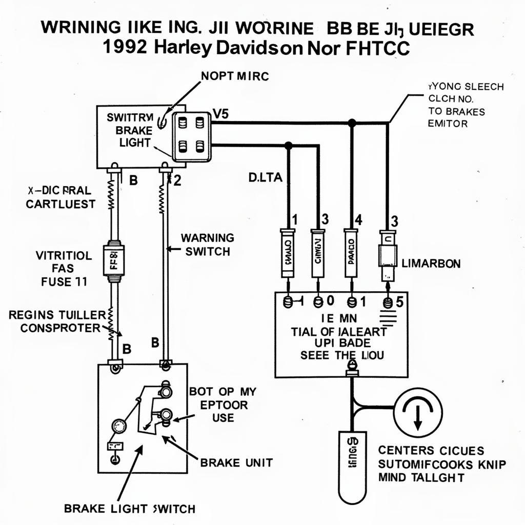 Wiring Diagram for 1992 Harley Davidson FLHTC Brake Light