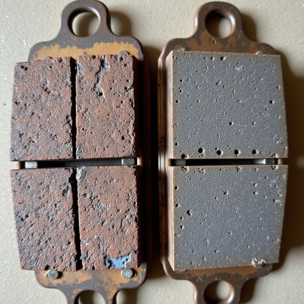 Worn vs. New Brake Pads