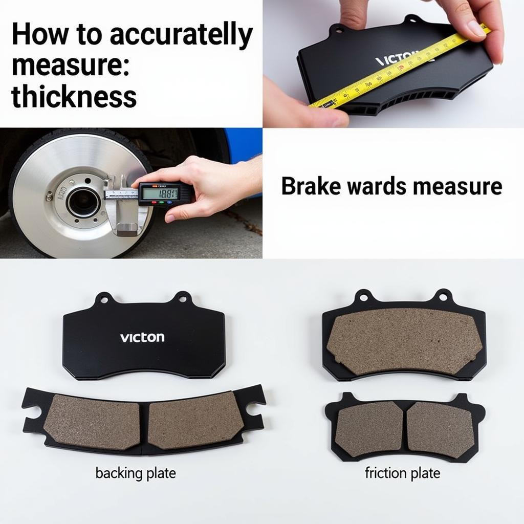 Measuring Brake Pad Thickness with a Caliper