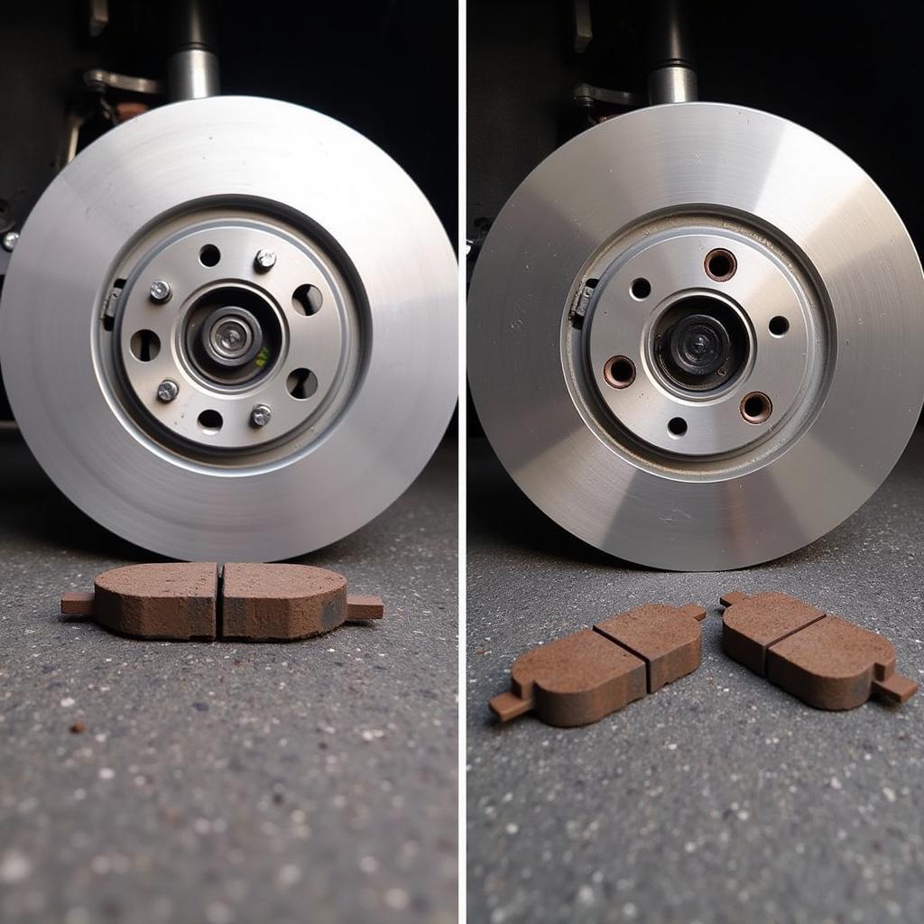 Worn Brake Pads on a 2016 Honda Civic