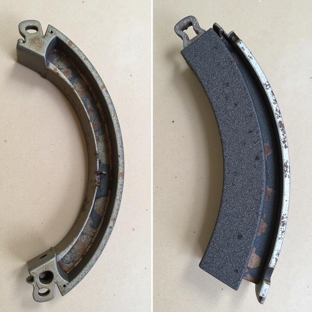 Worn Brake Shoe vs. New Brake Shoe