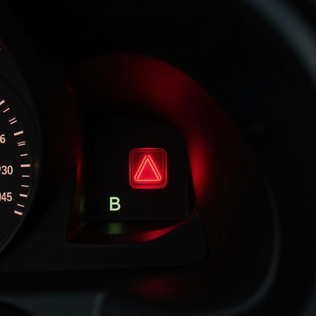 VW Touareg Dashboard with Brake Warning Light